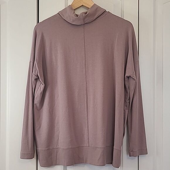 J. Jill Purejill Lavender Pima Cotton Modal Long Sleeve Turtle Neck Top Size M - Picture 5 of 8